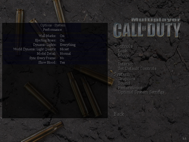Call of Duty Settings