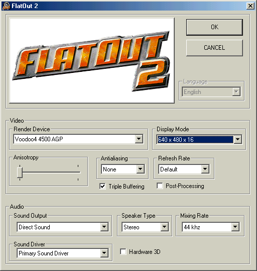 FlatOut 2 Settings