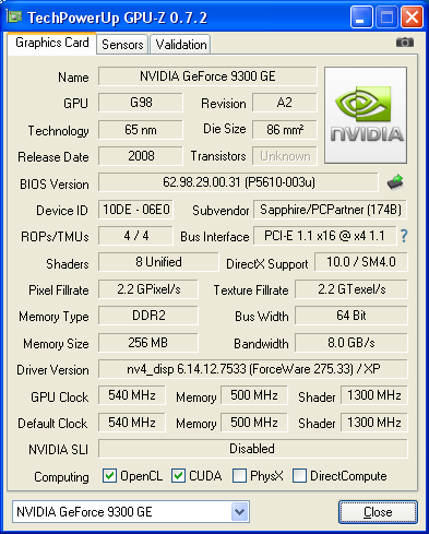 GeForce 9300 GE