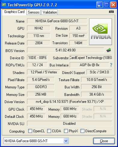 GeForce 6800 GS