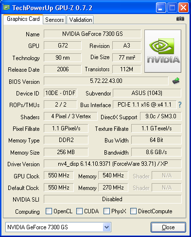 GeForce 7300 GS