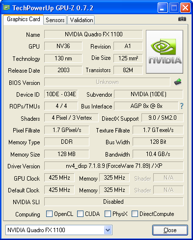 Quadro FX 1100