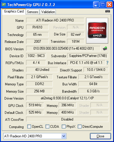 Radeon HD 2400 Pro