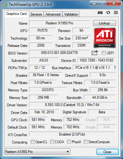 Radeon X1950 Pro CF