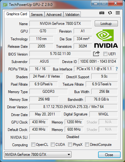 GeForce 7800 GTX