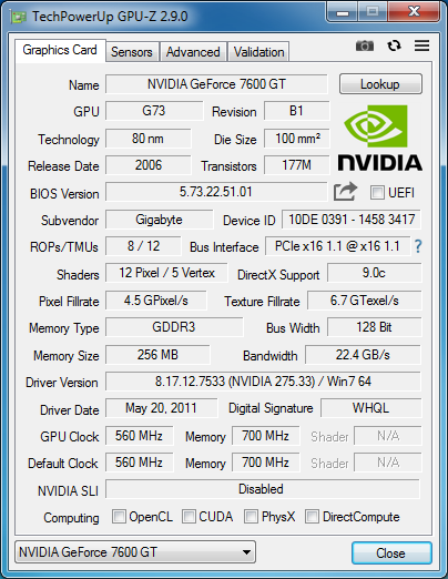 GeForce 7600 GT
