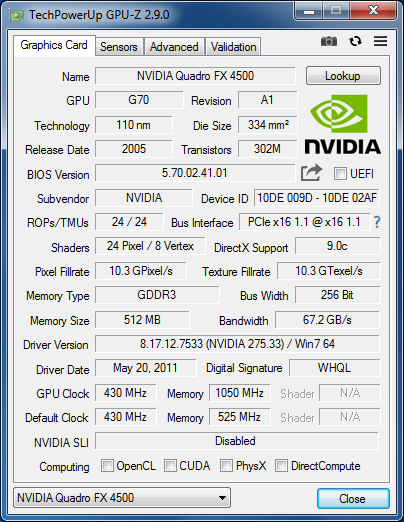 Quadro FX 4500