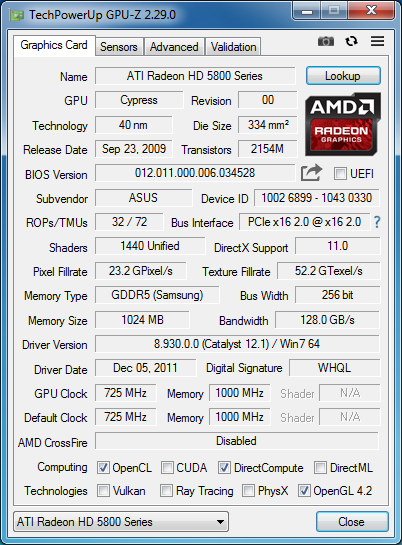 Radeon HD 5850