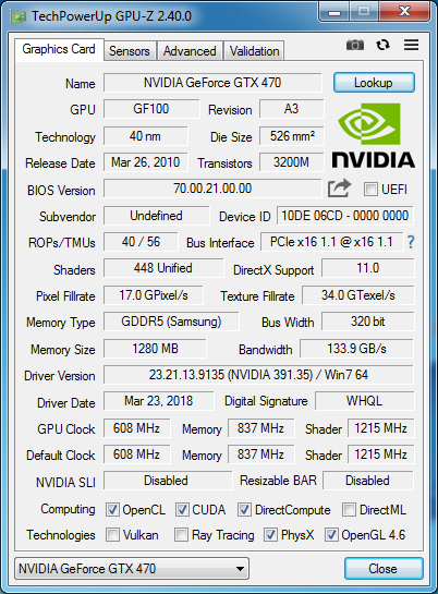 GeForce GTX 470
