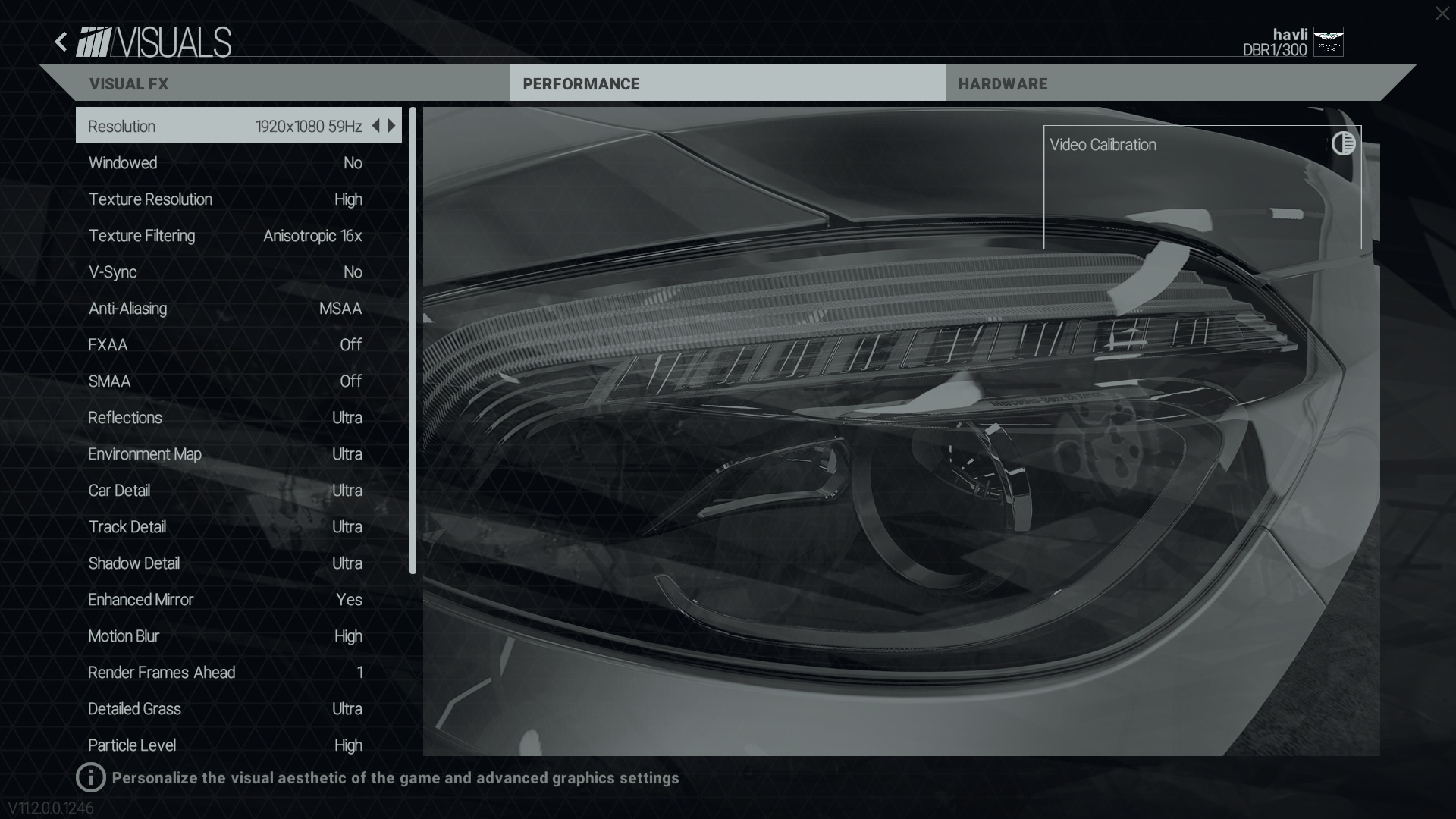 Project CARS Settings