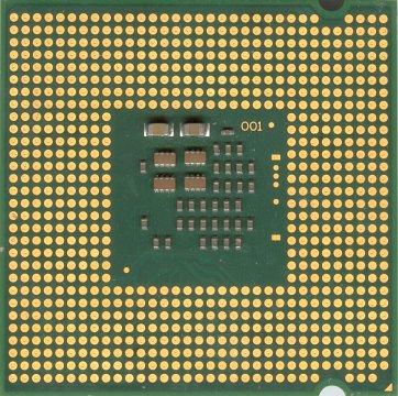 Intel Celeron D 351 (back side)