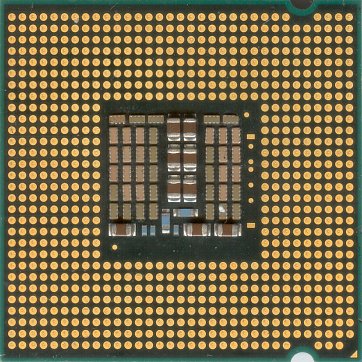 Intel Core 2 Quad Q9550 (back side)