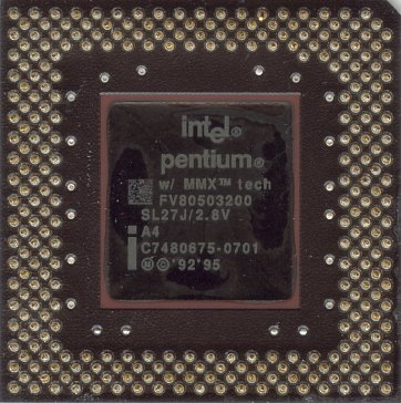 Intel Pentium 200 MMX (PPGA) (back side)