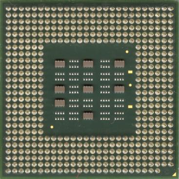 Intel Pentium 4 1.5 GHz (back side)