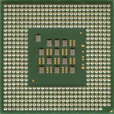Intel Pentium 4 2.0 GHz Northwood (back side)