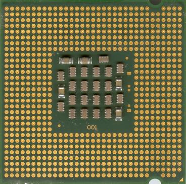 Intel Pentium 4 515J (back side)