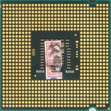 Intel Pentium E5800 (back side)