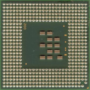 Intel Pentium M 735 (back side)