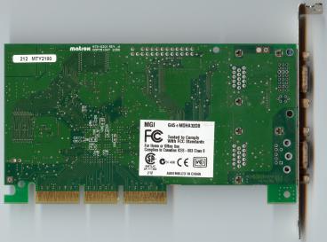 Matrox Millennium G450 DH 32 MB (back side)