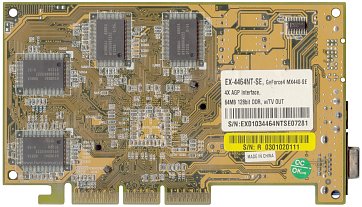 nVidia GeForce4 MX440 SE (back side)